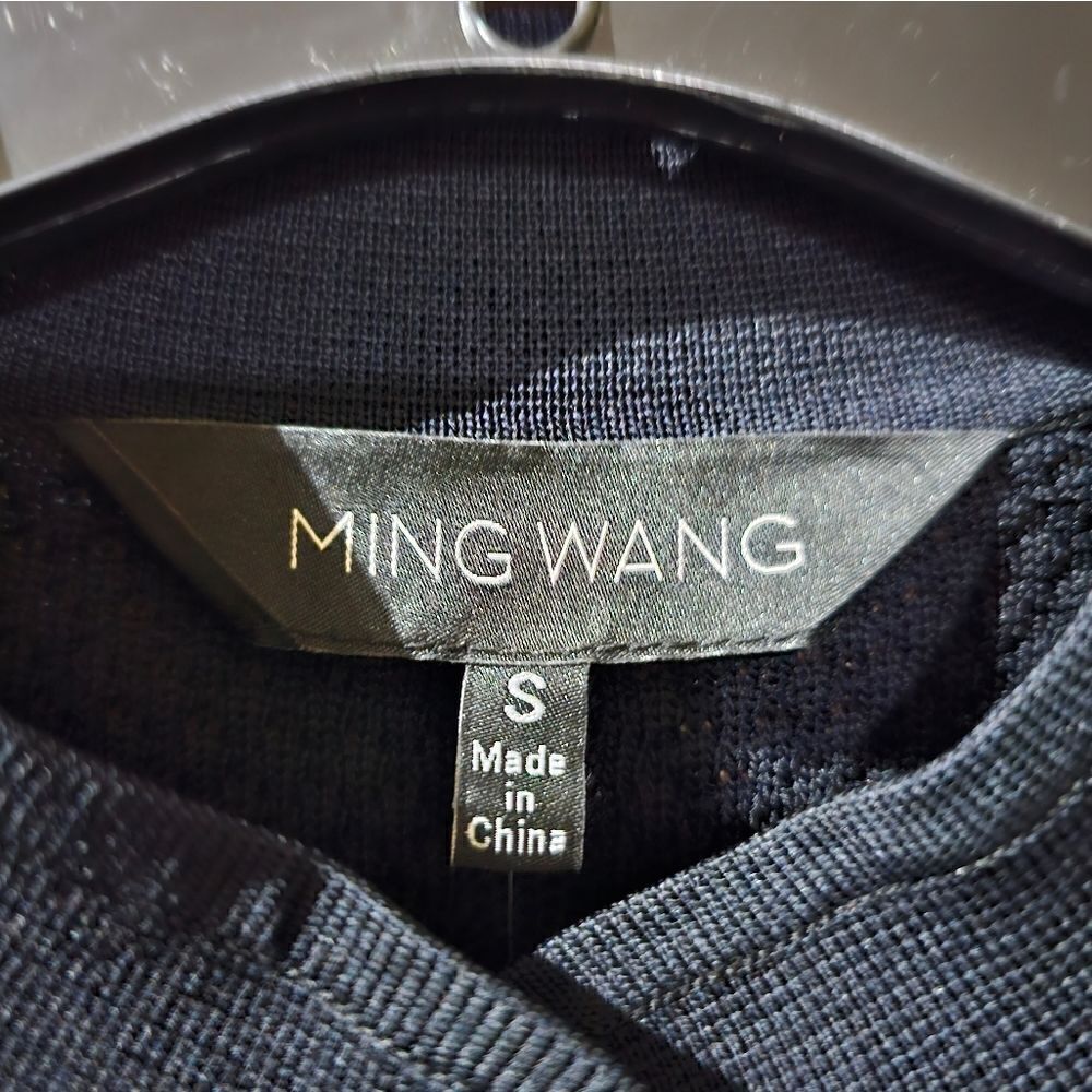 MING WANG Black Windowpane Jacket - Size Small - Picture 5 of 9